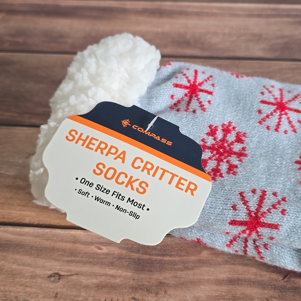 👉🏾3/20-COMPASS | SHERPA CRITTER SOCKS - Picture 3 of 4